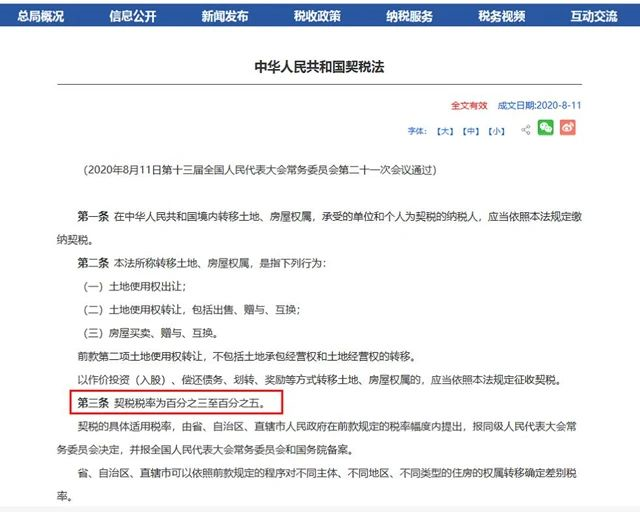 《契稅法》來了！契稅最低稅率3%一5%，首套3%二套5%，今年不買房，明年悔斷腸！