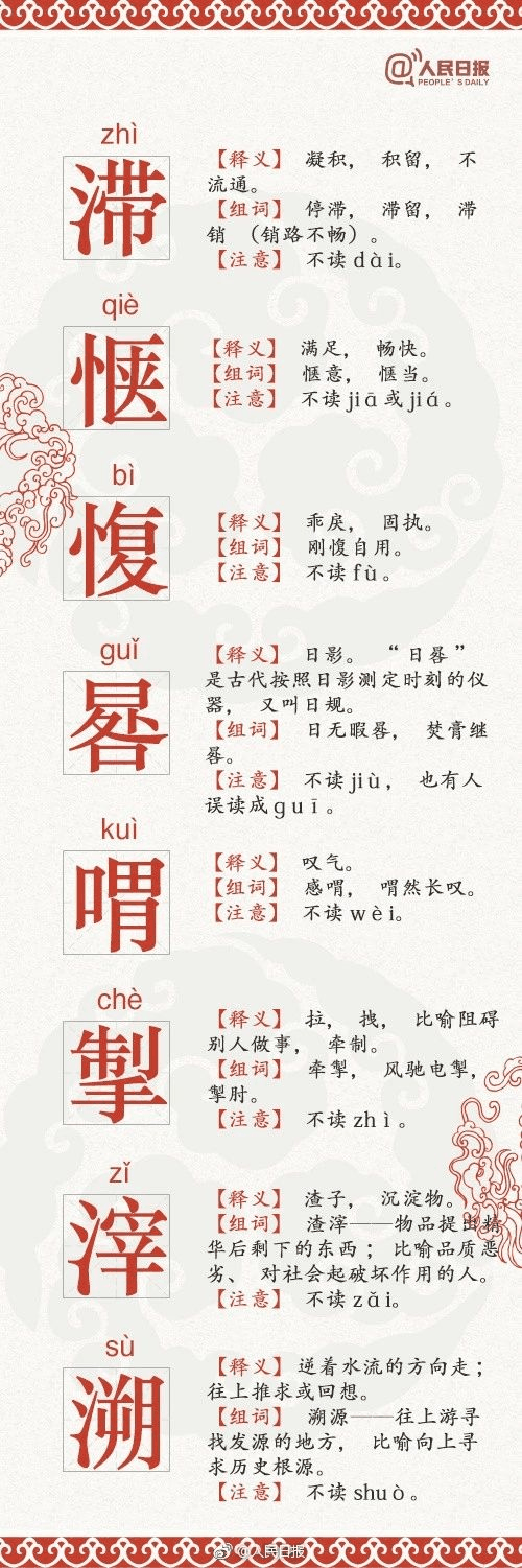 人民日報公布68個易錯字，再讀錯小心鬧笑話了…